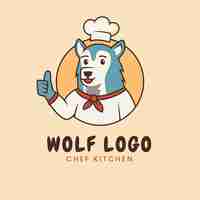 Gratis vector wolf logo sjabloonontwerp