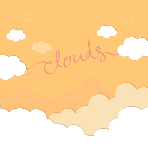 Gratis vector wolk achtergrond