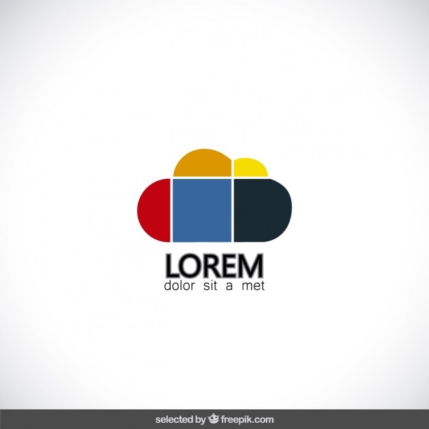 Gratis vector wolk logo gemaakt met polygonen