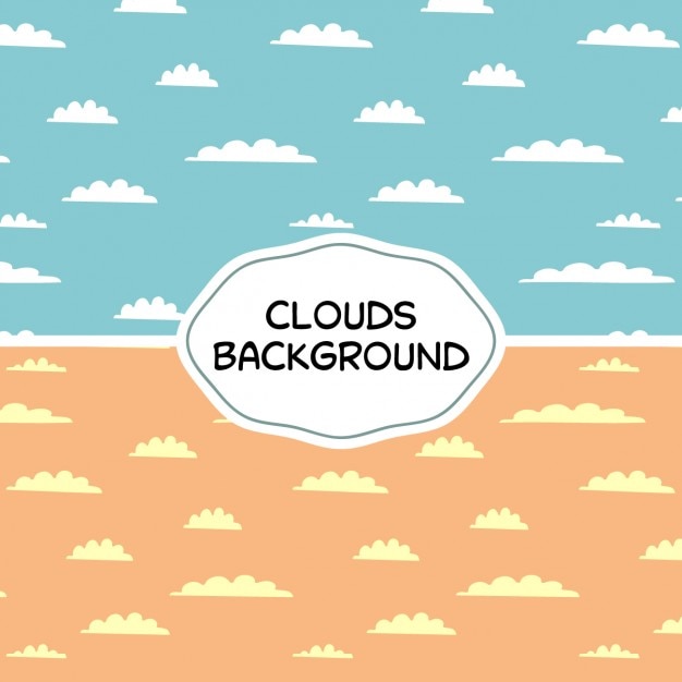 Gratis vector wolken achtergrond