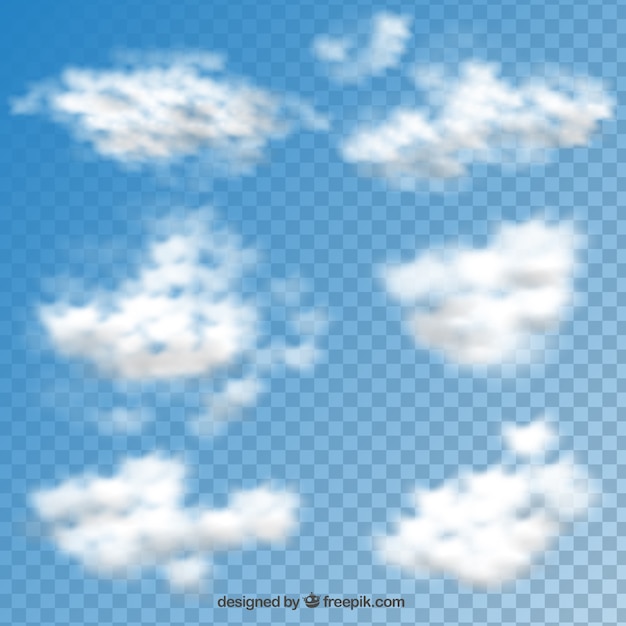 Gratis vector wolken collectie