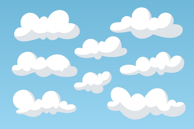 Gratis vector wolken collectie