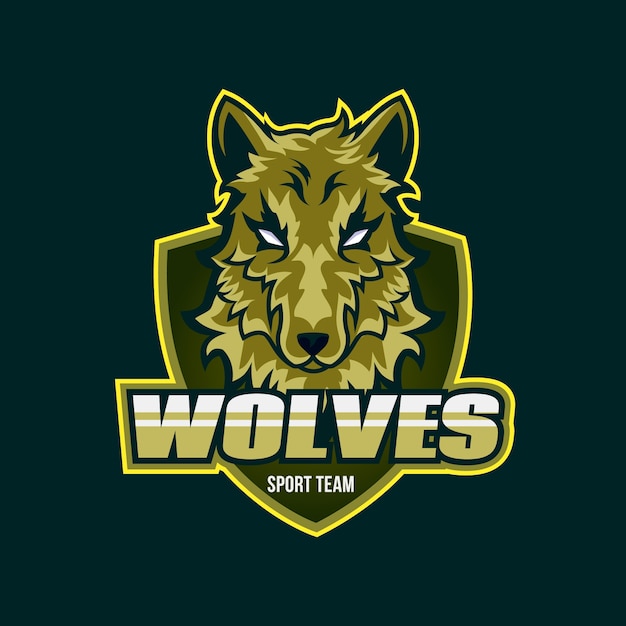 Wolven mascotte logo