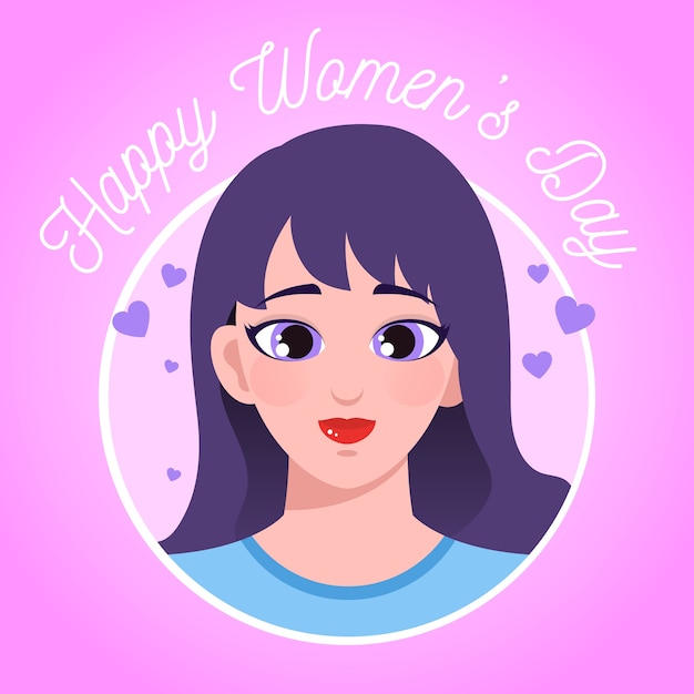 Gratis vector womens dag concept in plat ontwerp