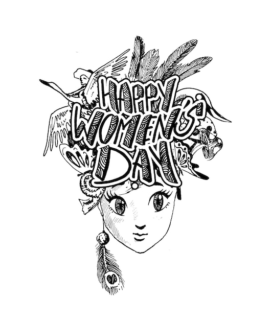 Womens Day wenskaart ontwerp.