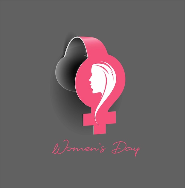 Womens day wenskaart ontwerp.