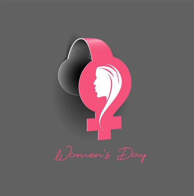 Womens Day wenskaart ontwerp.