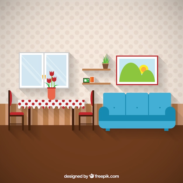 Gratis vector woonkamer meubels