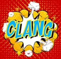 Gratis vector word clang op komische wolk