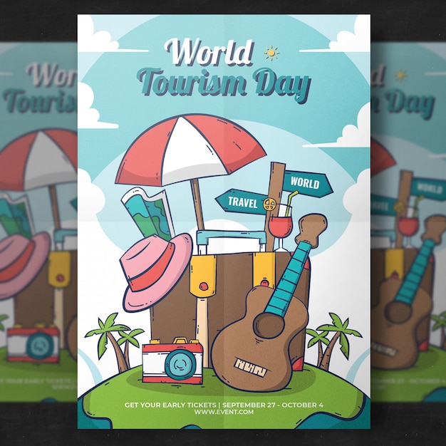 Word toerisme dag flyer template