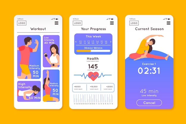 Workout tracker app-interface