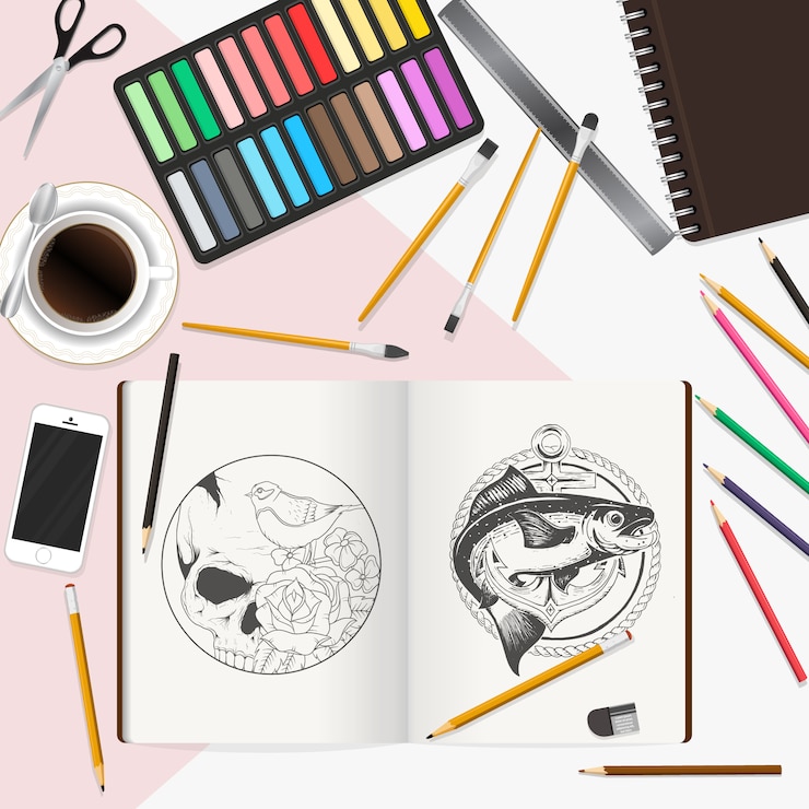 Gratis Vector workspace achtergrond ontwerp