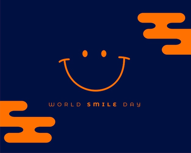 Gratis vector world smile day achtergrond voor vrolijke en grappige berichtenvector