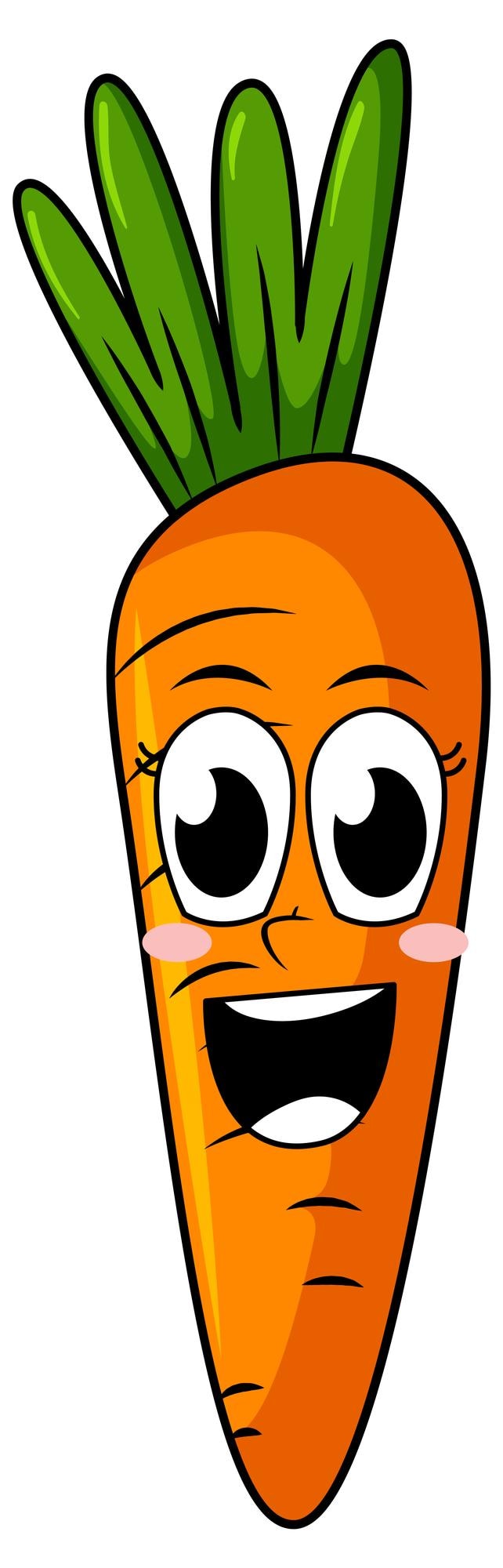 Gratis Vector wortel met blij gezicht