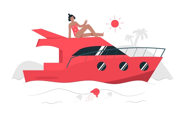 Yatch concept illustratie