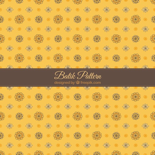 Yellow batik patroon