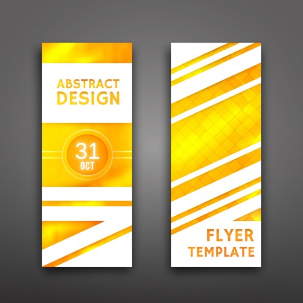 Gratis vector yellow flyer template