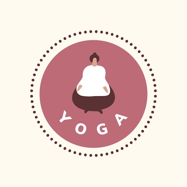 Gratis vector yoga en meditatie wellness-pictogram