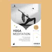 Gratis vector yoga poster sjabloon