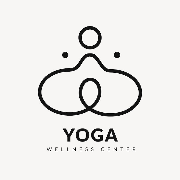 Yoga wellnesscentrum logo sjabloon, creatieve moderne ontwerpvector