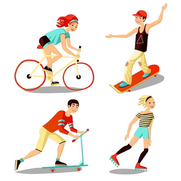 Gratis vector young riders mini set