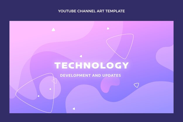 YouTube-kanaal met gradiënt abstracte vloeistoftechnologie