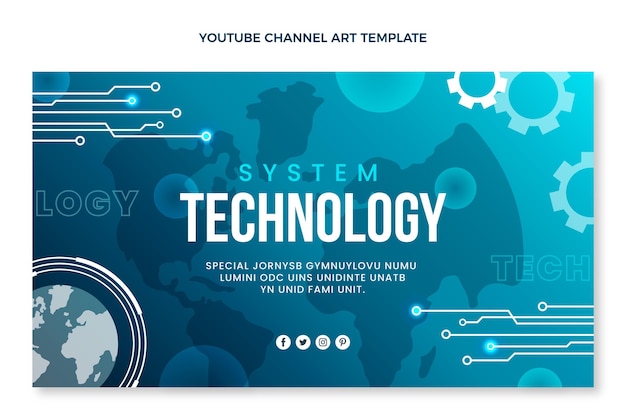 Gratis vector youtube-kanaal met minimale technologie