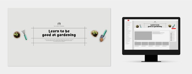 YouTube-kanaalafbeeldingen voor plat tuinieren