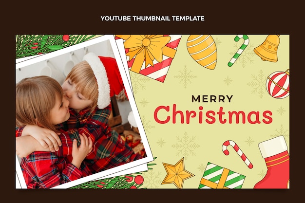 Youtube-miniatuur van handgetekende kerst