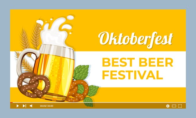 YouTube-miniatuur van het platte oktoberfest