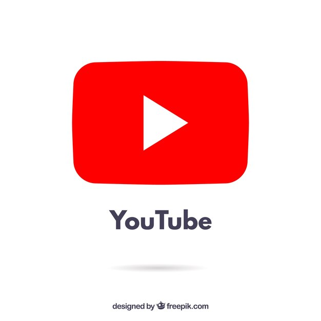 YouTube-speler pictogram met platte ontwerp