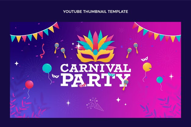 YouTube-thumbnail met verloop carnaval