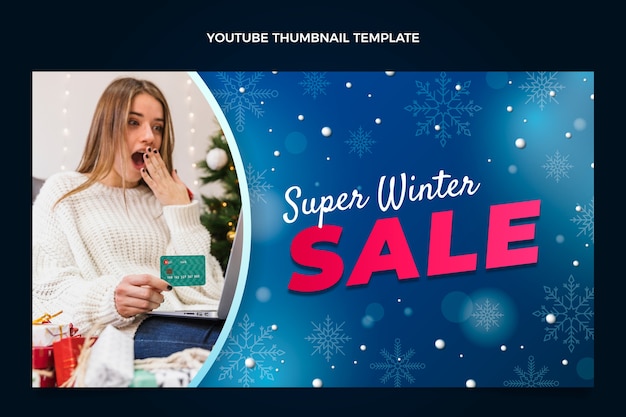 YouTube-thumbnail met verloop winter