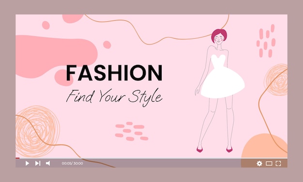 Gratis vector youtube-thumbnail van minimale modecollectie