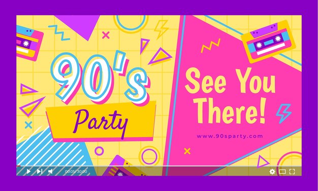 YouTube-thumbnail voor flat 90s party