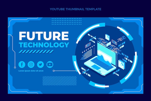 YouTube-thumbnail voor platte minimale technologie