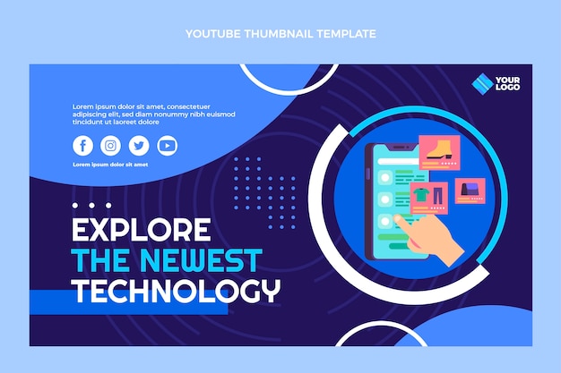 YouTube-thumbnail voor platte ontwerptechnologie