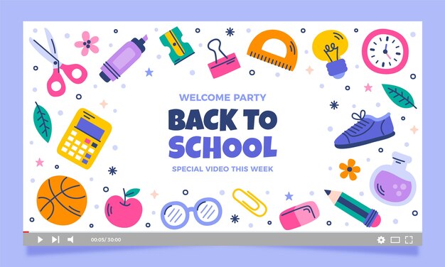YouTube-thumbnail voor terug naar schoolseizoen