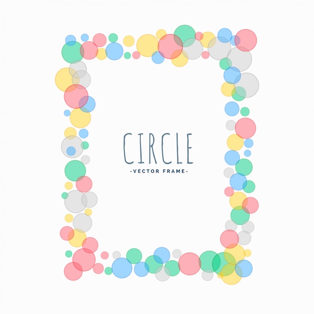 Gratis vector zachte cirkels schattig frame achtergrond