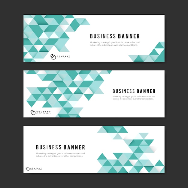 Gratis vector zakelijke abstracte banner set