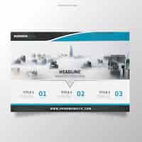 Gratis vector zakelijke brochure sjabloon met modern design