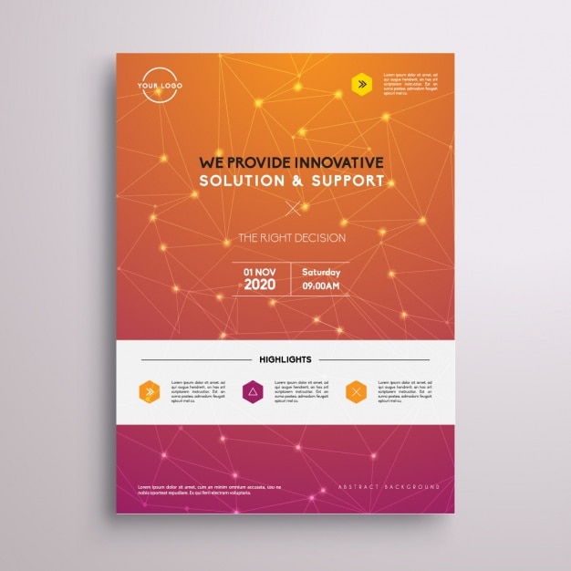 Gratis vector zakelijke brochure sjabloon