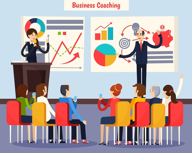 Gratis vector zakelijke coaching orthogonaal