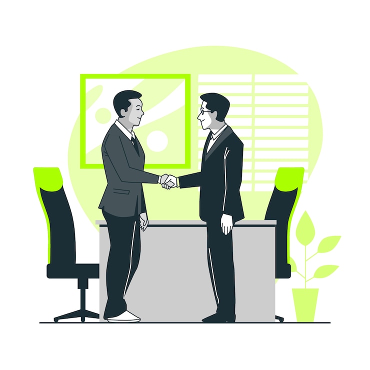 Gratis Vector zakelijke deal concept illustratie