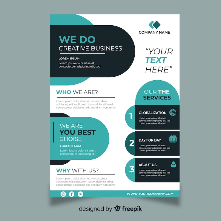 Gratis Vector zakelijke flyer abstracte sjabloon