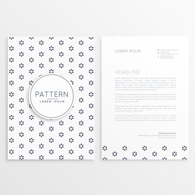 Gratis vector zakelijke flyer met minimale patroon