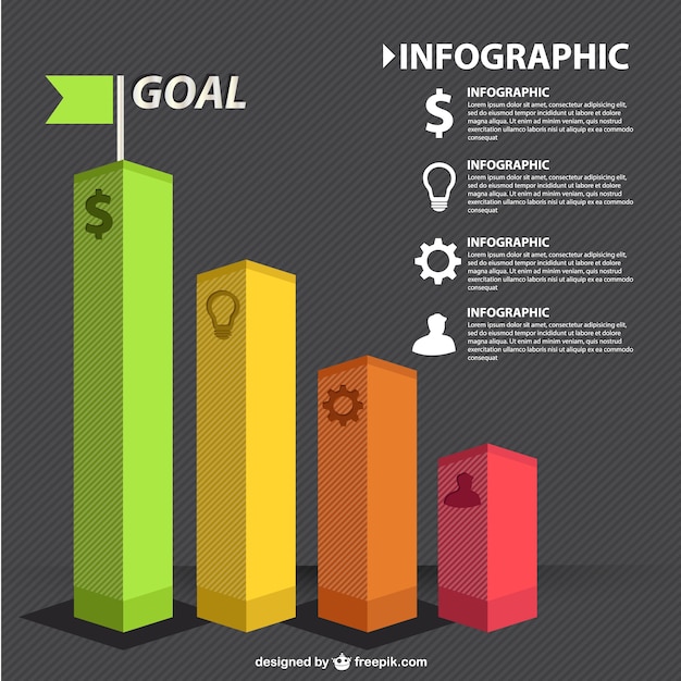 Gratis vector zakelijke grafiek infographic vector