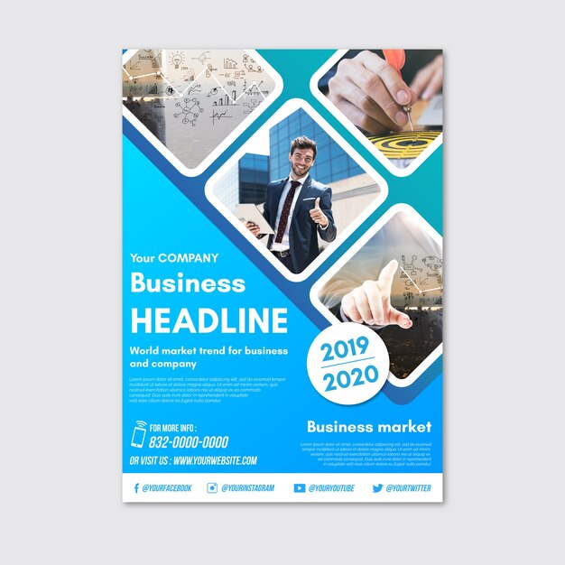 Zakelijke headline flyer met foto