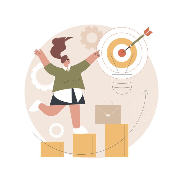 Zakelijke idee abstracte concept illustratie