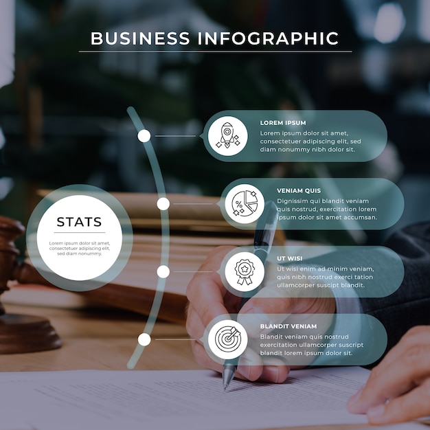 Zakelijke infographic bedrijfsstrategie